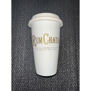 Rum Chata Horchata Con Ron‎ Mug Cup Ceramic + Silicone Lid Coffee 12 Oz